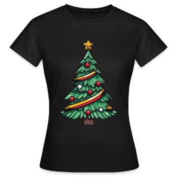 Arbre de Noël Noël - T-shirt Femme - noir - Devant - AI Model Female 172 dark (172cm)
