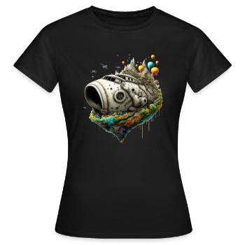 Micro World - Ship - Women's T-Shirt - black - Front - AI Model Female 172 dark (172cm)