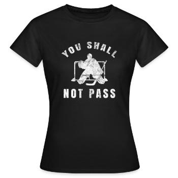 Hockey Joueur Hockey Gardien de but cadeau - T-shirt Femme - noir - Devant - AI Model Female 172 dark (172cm)