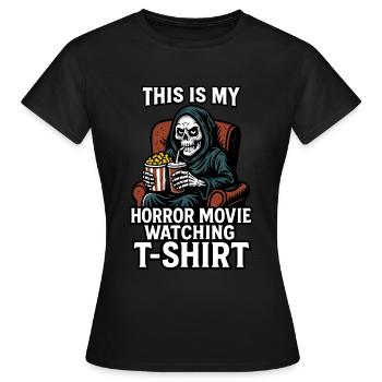 Grim Reaper L’heure du film - T-shirt Femme - noir - Devant - AI Model Female 172 dark (172cm)