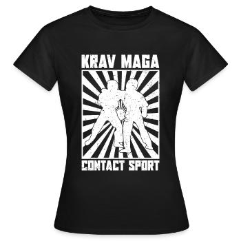 Kampfsport Sparring Geschenk Israel Krav Maga - Frauen T-Shirt - Schwarz - Vorne - AI Model Female 172 dark (172cm)