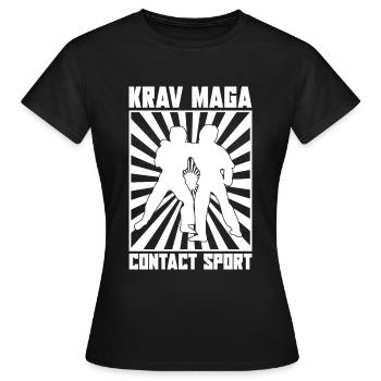 Israel Kampfsport Sparring Geschenk Krav Maga - Frauen T-Shirt - Schwarz - Vorne - AI Model Female 172 dark (172cm)