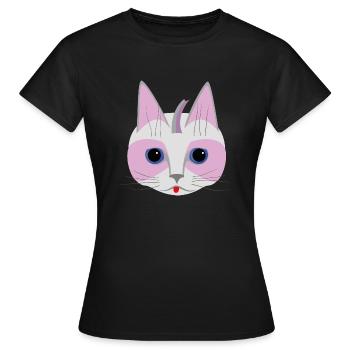 Kitty Lotta, Porträt - Frauen T-Shirt - Schwarz - Vorne - AI Model Female 172 dark (172cm)