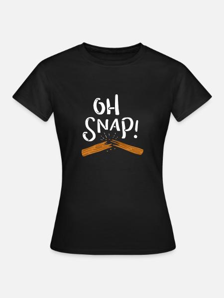 Oh snap! Durchgebrochen - Frauen T-Shirt - Schwarz