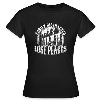 Idée cadeau Lost Place Urbex Urban Explorer - T-shirt Femme - noir - Devant - AI Model Female 172 dark (172cm)