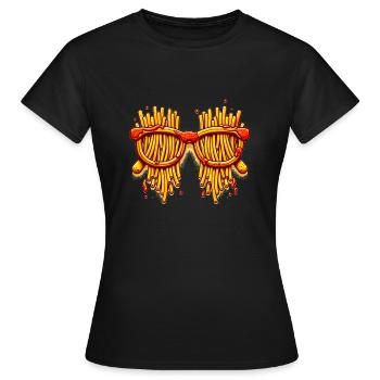 lunette spaghetti - T-shirt Femme - noir - Devant - AI Model Female 172 dark (172cm)