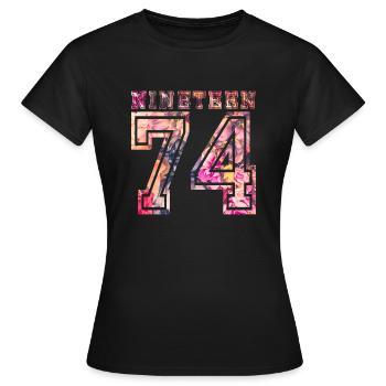 NINETEEN 1974 B - Women's T-Shirt - black - Front - AI Model Female 172 dark (172cm)