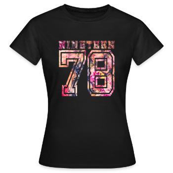 NINETEEN 1978 B - Women's T-Shirt - black - Front - AI Model Female 172 dark (172cm)