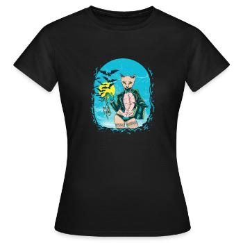 Lady Cool Cat - T-shirt Femme - noir - Devant - AI Model Female 172 dark (172cm)