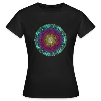 Mandala - T-shirt Femme - noir - Devant - AI Model Female 172 dark (172cm)