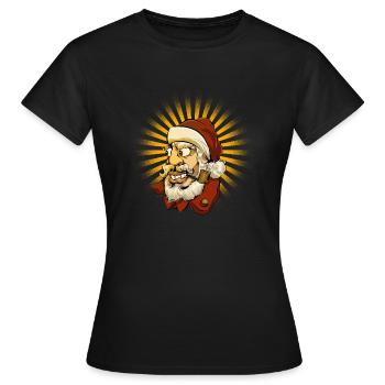 frais Père Noël - T-shirt Femme - noir - Devant - AI Model Female 172 dark (172cm)