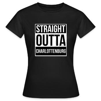 Straight Outta Charlottenburg! | Berlin chemise - T-shirt Femme - noir - Devant - AI Model Female 172 dark (172cm)