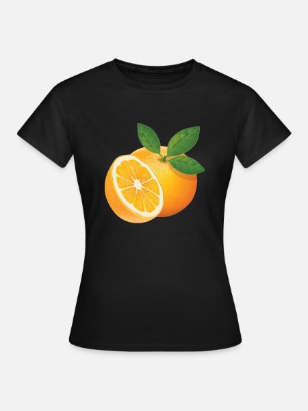 Orange - Frauen T-Shirt - Schwarz