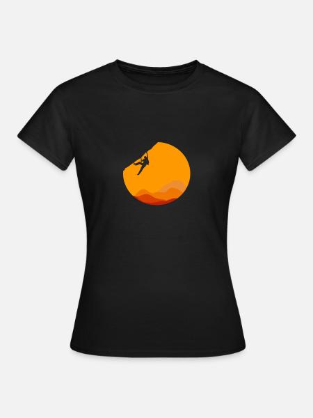 Klettern vor Sonnenuntergang Sonne Berg Geschenk - T-shirt Femme - noir