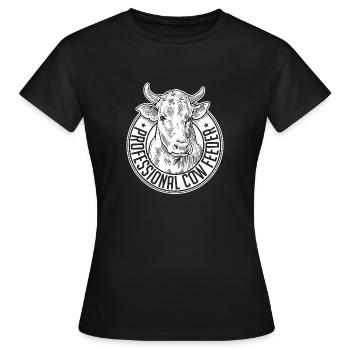 chargeur de vache professionnelle - T-shirt Femme - noir - Devant - AI Model Female 172 dark (172cm)