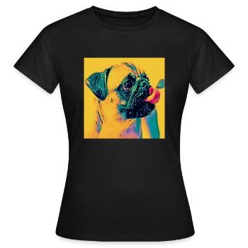 Pop Art - T-shirt Femme - noir - Devant - AI Model Female 172 dark (172cm)