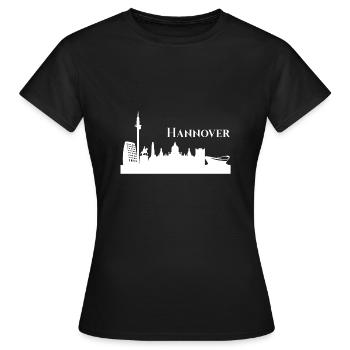 Hannover Skyline - Frauen T-Shirt - Schwarz - Vorne - AI Model Female 172 dark (172cm)