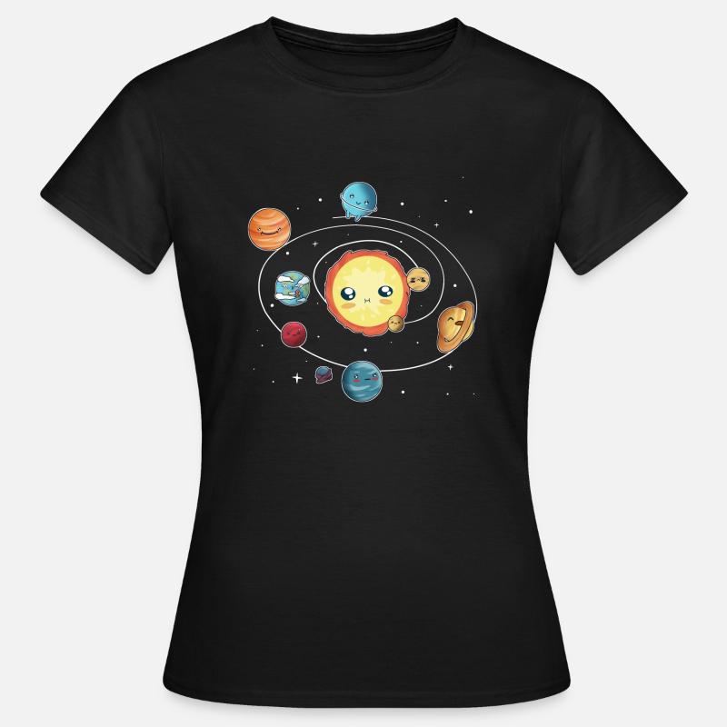 das Sonnensystem - Frauen T-Shirt - Schwarz