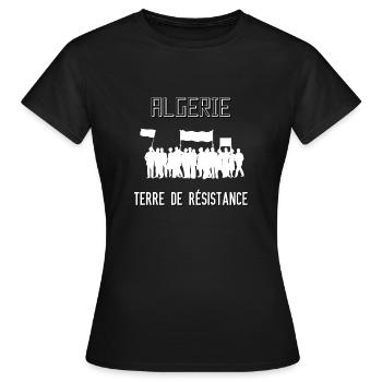 Algérie Terre de Résistance - T-shirt Femme - noir - Devant - AI Model Female 172 dark (172cm)