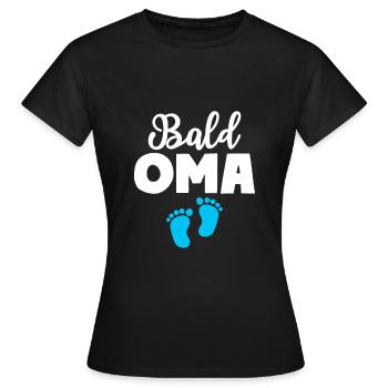 Bald Oma Junge Baby Großmutter - Frauen T-Shirt - Schwarz - Vorne - AI Model Female 172 dark (172cm)