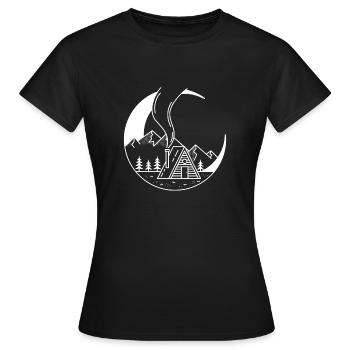 Cabane dans la Lune - T-shirt Femme - noir - Devant - AI Model Female 172 dark (172cm)