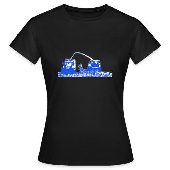 Corn Chopper Corn Chopper Chop Farmer - T-shirt Femme - noir - Devant - AI Model Female 172 dark (172cm)