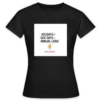SICK DAYS - Women's T-Shirt - black - Front - AI Model Female 172 dark (172cm)