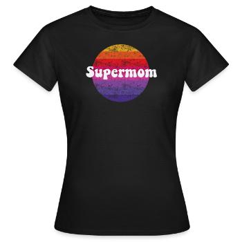 Supermom Retro Style Super Mutter - Frauen T-Shirt - Schwarz - Vorne - AI Model Female 172 dark (172cm)