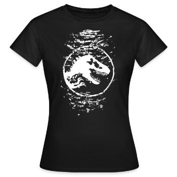 Jurassic World Logo With T-Rex Underwater In White - Women's T-Shirt - black - Front - AI Model Female 172 dark (172cm)
