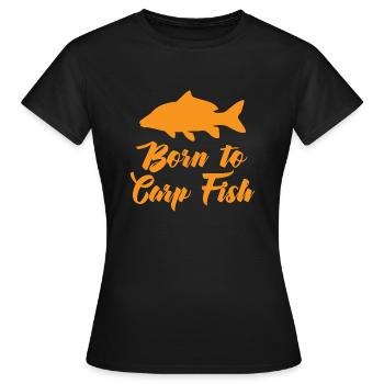 Angler - Angelsport - Karpfen - Geschenk - Frauen T-Shirt - Schwarz - Vorne - AI Model Female 172 dark (172cm)