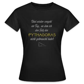 Pythagoras - Frauen T-Shirt - Schwarz - Vorne - AI Model Female 172 dark (172cm)