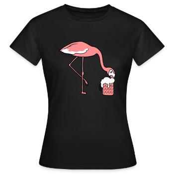thirst beer alcohol drink pitcher mass gl - Women's T-Shirt - black - Front - AI Model Female 172 dark (172cm)