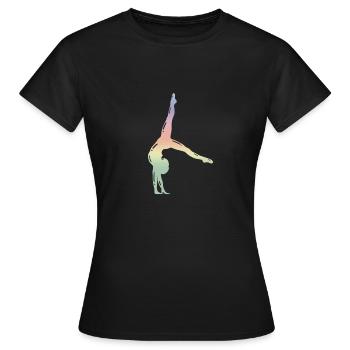 Gymnast floor gymnastics - Women's T-Shirt - black - Front - AI Model Female 172 dark (172cm)