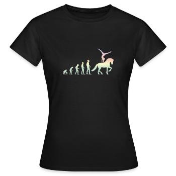 Reitschule Voltigieren Volti Evolution - Frauen T-Shirt - Schwarz - Vorne - AI Model Female 172 dark (172cm)
