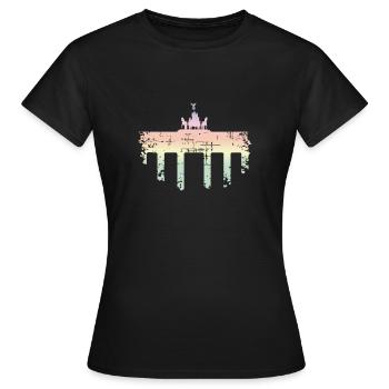 Brandenburger Tor Berlin Deutschland - Frauen T-Shirt - Schwarz - Vorne - AI Model Female 172 dark (172cm)