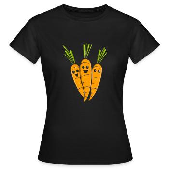 Carottes betteraves carottes carotte carotte - T-shirt Femme - noir - Devant - AI Model Female 172 dark (172cm)