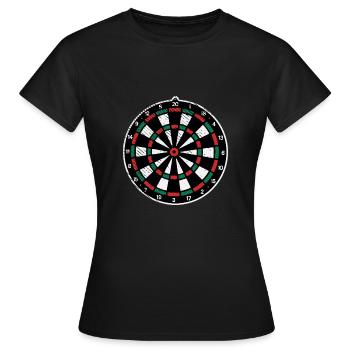 Jeu de fléchettes jeu de fléchettes - T-shirt Femme - noir - Devant - AI Model Female 172 dark (172cm)