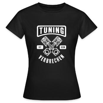 Tuning n'est aucun crime Car Butt PS Tuner - T-shirt Femme - noir - Devant - AI Model Female 172 dark (172cm)
