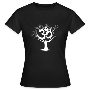 OM - Frauen T-Shirt - Schwarz - Vorne - AI Model Female 172 dark (172cm)
