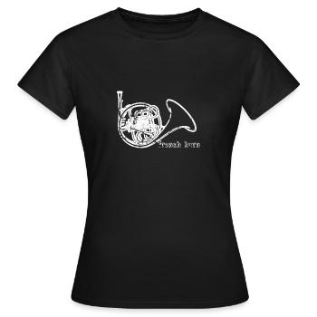 Cor en laiton - T-shirt Femme - noir - Devant - AI Model Female 172 dark (172cm)