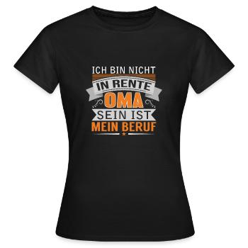 Oma Rente Enkelkind Geschenk - Frauen T-Shirt - Schwarz - Vorne - AI Model Female 172 dark (172cm)