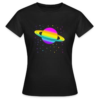 Saturn - Frauen T-Shirt - Schwarz - Vorne - AI Model Female 172 dark (172cm)