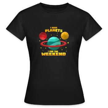 planète - T-shirt Femme - noir - Devant - AI Model Female 172 dark (172cm)