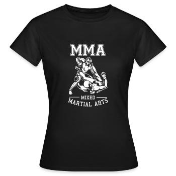 MMA Fighter Ground and Pound - MMA Shirt - Women's T-Shirt - black - Front - AI Model Female 172 dark (172cm)