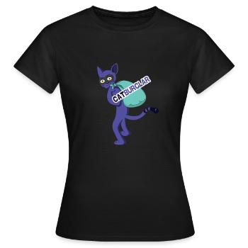 Voleur de chats Voleur de chats - T-shirt Femme - noir - Devant - AI Model Female 172 dark (172cm)