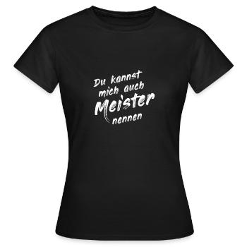 master - Women's T-Shirt - black - Front - AI Model Female 172 dark (172cm)