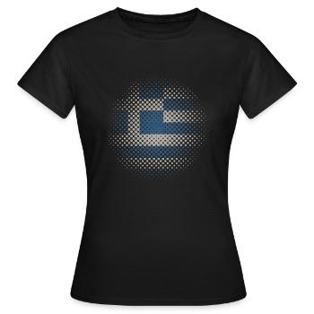 Grèce drapeau utilisé points de vue Athènes Crète - T-shirt Femme - noir - Devant - AI Model Female 172 dark (172cm)