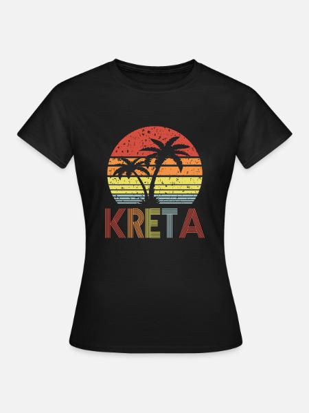 Kreta - Frauen T-Shirt - Schwarz