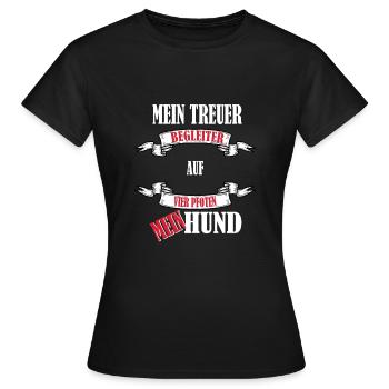 Mein Treuer Begleiter Mein Hund - Frauen T-Shirt - Schwarz - Vorne - AI Model Female 172 dark (172cm)
