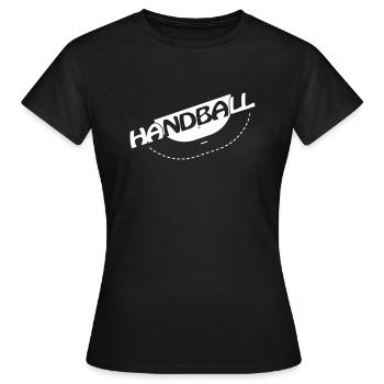 Handball Spielfeld - Frauen T-Shirt - Schwarz - Vorne - AI Model Female 172 dark (172cm)
